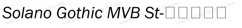 Solano Gothic MVB St字体转换